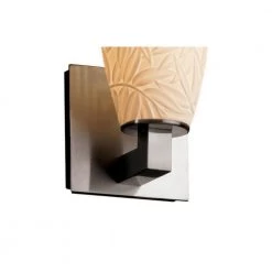 Limoges Modular Family Aged Brass Sconce with Banana Leaf Impression Translucent Porcelain Shade by Justice Design -Justice Design Sales aged brass justice design wall sconces por 8921 10 banl abrs c3 1000