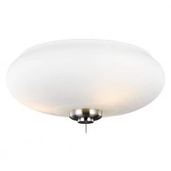 2-Light Ceiling Fan Bowl LED Light Kit with Matte White Opal Glass by Monte Carlo