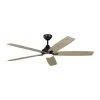Lowden Smart 60 in. LED Indoor/Outdoor Aged Pewter Ceiling Fan with Light Kit, Remote Control and Reversible Motor by Monte Carlo -Justice Design Sales aged pewter monte carlo ceiling fans with lights 5lwdsm60agpd 64 1000