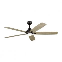 Lowden Smart 60 in. LED Indoor/Outdoor Aged Pewter Ceiling Fan with Light Kit, Remote Control and Reversible Motor by Monte Carlo