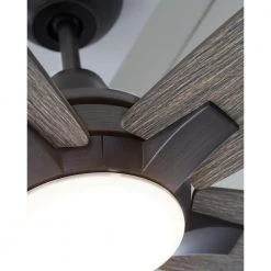 Lowden Smart 60 in. LED Indoor/Outdoor Aged Pewter Ceiling Fan with Light Kit, Remote Control and Reversible Motor by Monte Carlo -Justice Design Sales aged pewter monte carlo ceiling fans with lights 5lwdsm60agpd fa 1000