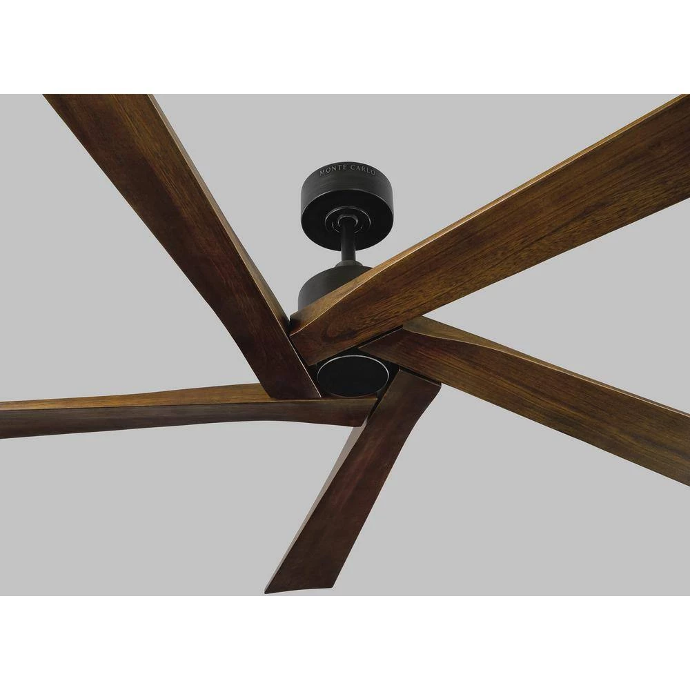 Aspen 56 in. Indoor/Outdoor Aged Pewter Ceiling Fan with Dark Walnut Blade and Remote Control by Monte Carlo 5 Aspen 56 in. Indoor/Outdoor Aged Pewter Ceiling Fan with Dark Walnut Blade and Remote Control by Monte Carlo - Image 3