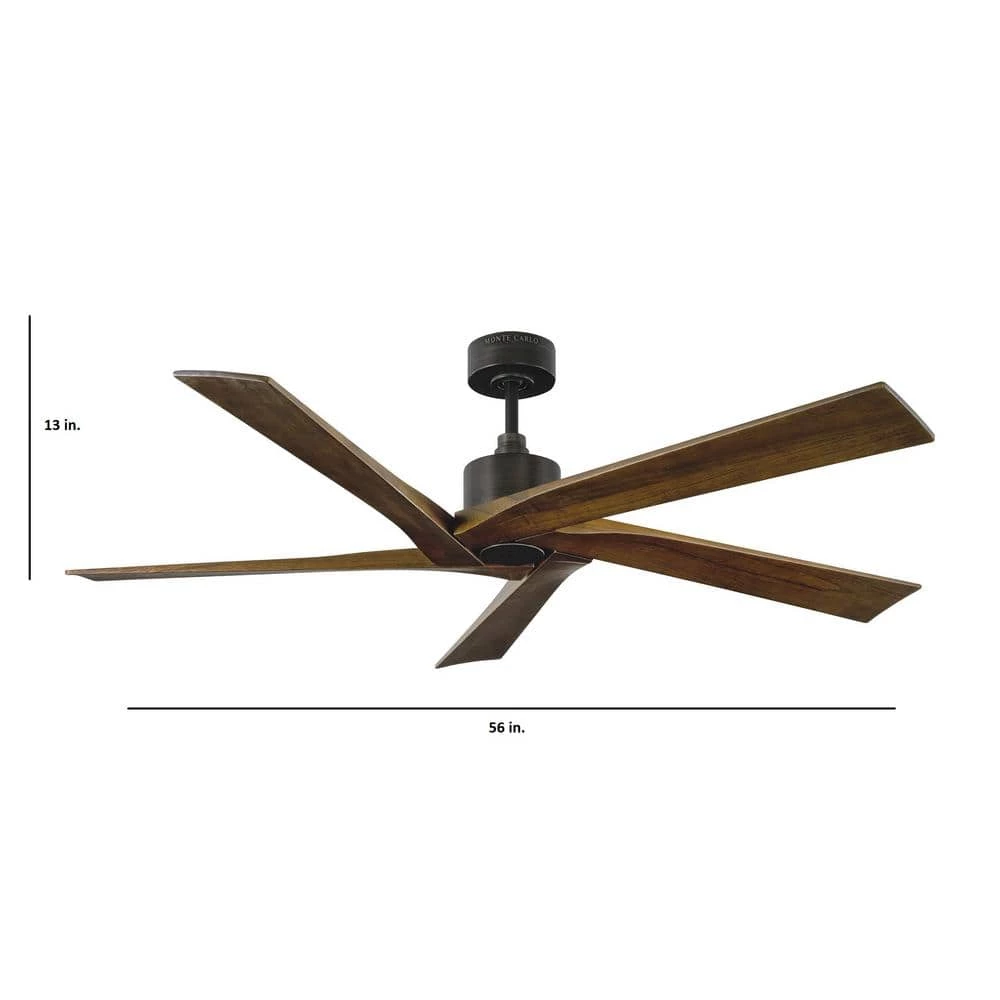 Aspen 56 in. Indoor/Outdoor Aged Pewter Ceiling Fan with Dark Walnut Blade and Remote Control by Monte Carlo 12 Aspen 56 in. Indoor/Outdoor Aged Pewter Ceiling Fan with Dark Walnut Blade and Remote Control by Monte Carlo - Image 10