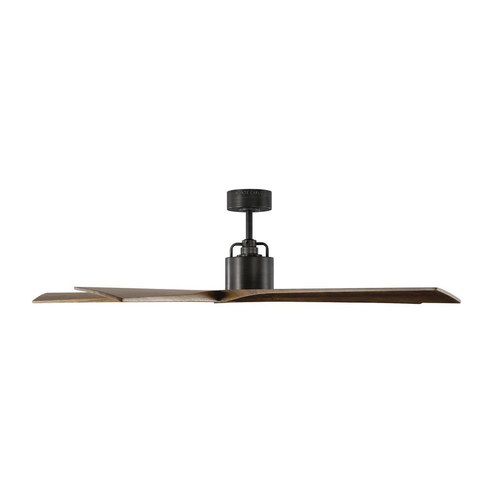 Aspen 56 in. Indoor/Outdoor Aged Pewter Ceiling Fan with Dark Walnut Blade and Remote Control by Monte Carlo 7 Aspen 56 in. Indoor/Outdoor Aged Pewter Ceiling Fan with Dark Walnut Blade and Remote Control by Monte Carlo - Image 5
