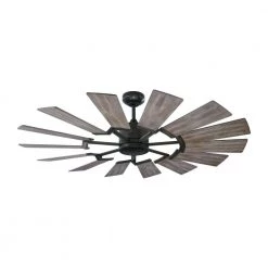 Prairie 52 in. LED Indoor/Outdoor Aged Pewter Ceiling Fan with Light Kit, Light Grey Weathered Oak Blades and Remote by Monte Carlo -Justice Design Sales aged pewter with light grey weathered oak blades monte carlo ceiling fans with lights 14prr52agpd c3 1000