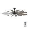 Prairie 62 in. LED Indoor/Outdoor Aged Pewter Ceiling Fan with Light Grey Weathered Oak Blades, Light Kit and Remote by Monte Carlo -Justice Design Sales aged pewter with light grey weathered oak blades monte carlo ceiling fans with lights 14prr62agpd 64 1000