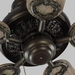 York 52 in. Indoor Aged Pewter Ceiling Fan with Light Grey Weathered Oak Blades with Pull Chain by Monte Carlo -Justice Design Sales aged pewter with light grey weathered oak blades monte carlo ceiling fans without lights 5yk52agp 40 1000