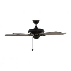 York 52 in. Indoor Aged Pewter Ceiling Fan with Light Grey Weathered Oak Blades with Pull Chain by Monte Carlo -Justice Design Sales aged pewter with light grey weathered oak blades monte carlo ceiling fans without lights 5yk52agp a0 1000