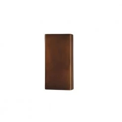 Ambiance Collection 1-Light Antique Copper Solar LED Outdoor Wall Lantern Sconce by Justice Design