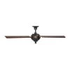 Arezzo 60 in. Indoor Antique Iron with Hand-Rubbed Antique Brass Ceiling Fan with Remote Control by Monte Carlo -Justice Design Sales antique iron monte carlo ceiling fans without lights 3aor60atihab 64 1000