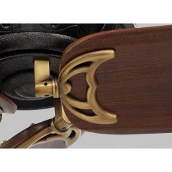 Cupra 60 in. Indoor Antique Iron with Hand Rubbed Antique Brass Ceiling Fan with Remote Control by Monte Carlo -Justice Design Sales antique iron monte carlo ceiling fans without lights 3cpr60atihab fa 1000