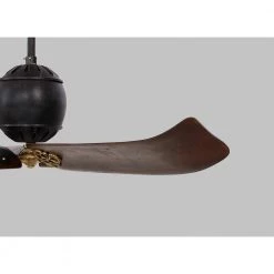 Volta 60 in. Indoor Antique Iron with Hand-Rubbed Antique Brass Ceiling Fan with Remote Control by Monte Carlo -Justice Design Sales antique iron monte carlo ceiling fans without lights 4gir60atihab 31 1000