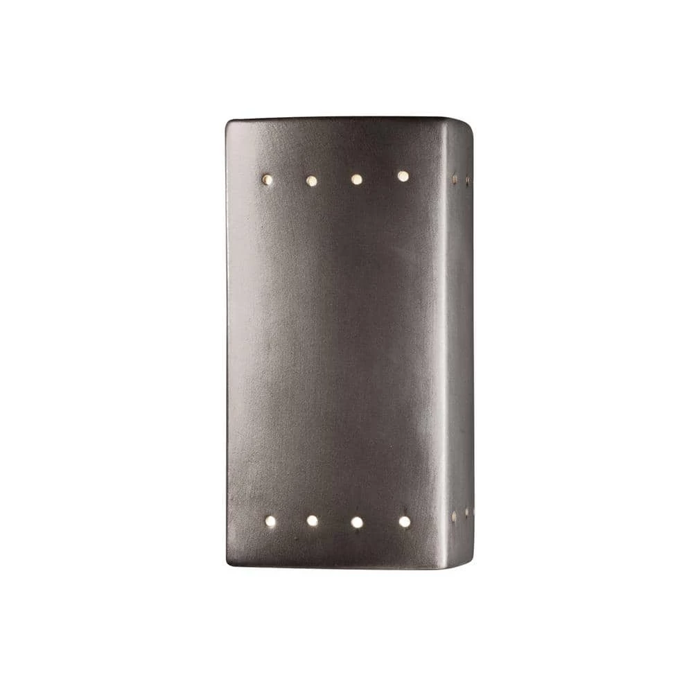 Ambiance 1-Light Antique Silver Solar LED Outdoor Wall Lantern Sconce by Justice Design 3 Ambiance 1-Light Antique Silver Solar LED Outdoor Wall Lantern Sconce by Justice Design