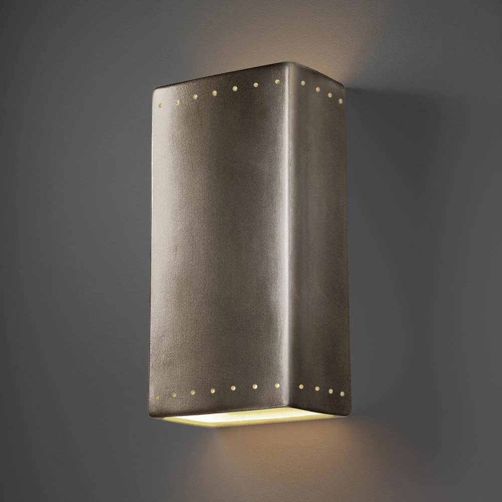 Ambiance 2-Light Antique Silver Wall Sconce by Justice Design 4 Ambiance 2-Light Antique Silver Wall Sconce by Justice Design - Image 2