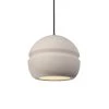 Radiance Sphere 1-Light Dark Bronze Ceramic Pendant with Bisque Shade by Justice Design -Justice Design Sales bisque justice design chandeliers cer 6410 bis dbrz 64 1000