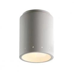 Radiance Collection 6.5 in. 1-Light Bisque LED Flush-Mount by Justice Design