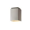 Radiance 6.5 in. 1-Light Rectangle Bisque Ceramic Flush Mount by Justice Design -Justice Design Sales bisque justice design flush mount lights cer 6110 bis 64 1000
