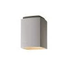 Radiance 6.5 in. 1-Light Rectangle with Perfs Bisque Ceramic Flush Mount by Justice Design