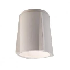 Radiance Collection 8 in. 1-Light Bisque LED Flush-Mount by Justice Design