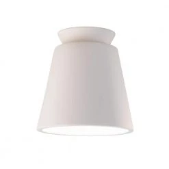 Radiance Collection 7.5 in. 1-Light Bisque LED Flush-Mount by Justice Design