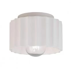 Radiance Collection 8 in. 1-Light Bisque Flush-Mount by Justice Design