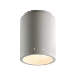 Radiance 1-Light White Outdoor Flush Mount Light by Justice Design
