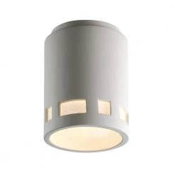 Radiance 1-Light White Outdoor Flush Mount Light by Justice Design