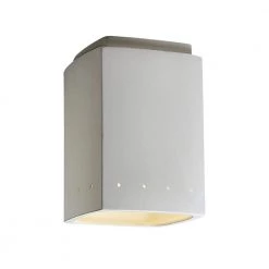 Radiance 1-Light White Outdoor Flush Mount Light by Justice Design