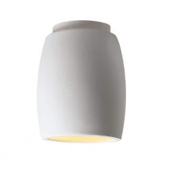 Radiance Collection 1-Light White Outdoor Flush Mount Light by Justice Design