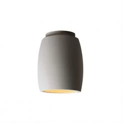 Radiance 1-Light Bisque LED Outdoor Curved Flush Mount by Justice Design