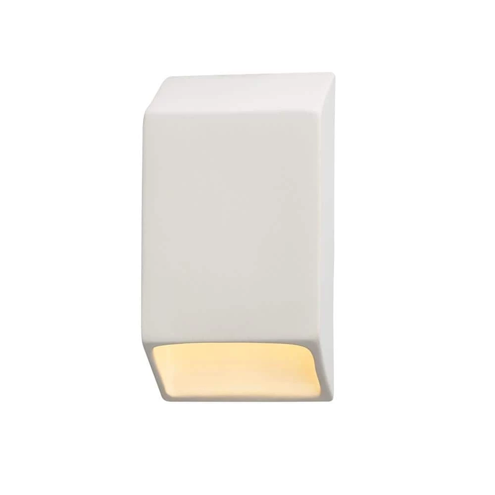 Ambiance Tapered Rectangle Bisque Outdoor Integrated LED Ceramic Wall Sconce by Justice Design 3 Ambiance Tapered Rectangle Bisque Outdoor Integrated LED Ceramic Wall Sconce by Justice Design