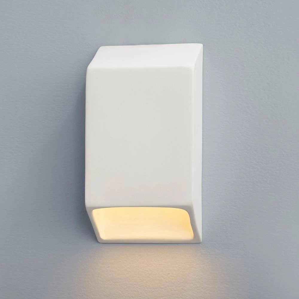 Ambiance Tapered Rectangle Bisque Outdoor Integrated LED Ceramic Wall Sconce by Justice Design 4 Ambiance Tapered Rectangle Bisque Outdoor Integrated LED Ceramic Wall Sconce by Justice Design - Image 2