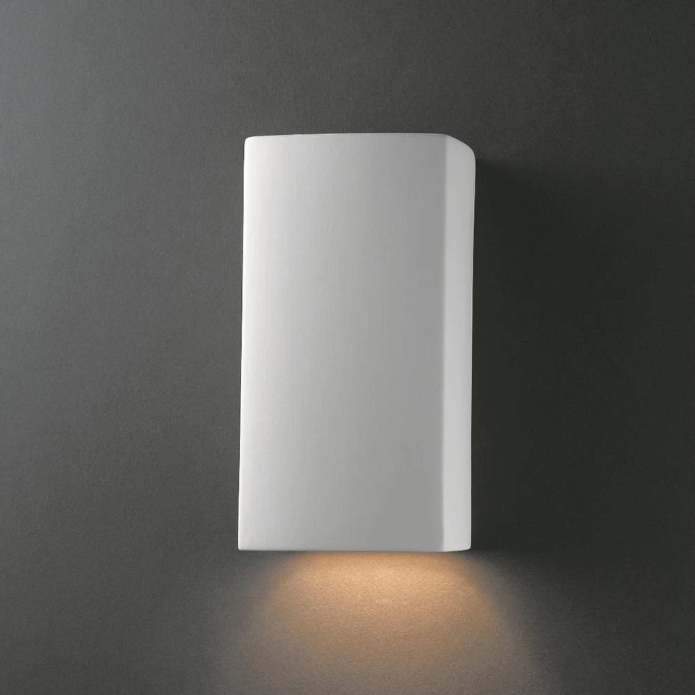 Ambiance 1-Light Small Rectangle Bisque Downlight Wall Sconce by Justice Design 4 Ambiance 1-Light Small Rectangle Bisque Downlight Wall Sconce by Justice Design - Image 2