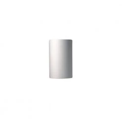 Ambiance 1-Light Small Cylinder Bisque Downlight Wall Sconce by Justice Design
