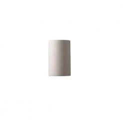 Ambiance 1-Light Small Cylinder Bisque Wall Sconce by Justice Design