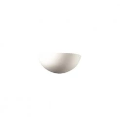 Ambiance 1-Light Small Quarter Sphere Bisque Wall Sconce by Justice Design