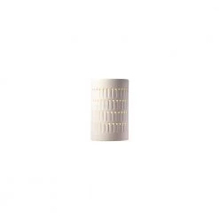 Ambiance 1-Light Small Cactus Cylinder Bisque Wall Sconce by Justice Design
