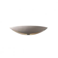 Ambiance 1-Light Small ADA Slice Bisque Wall Sconce by Justice Design