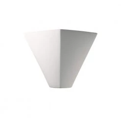 Ambiance 1-Light ADA Trapezoid Bisque Wall Sconce by Justice Design