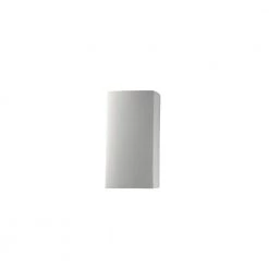 Ambiance 1-Light Small ADA Rectangle Bisque Ceramic Wall Sconce by Justice Design
