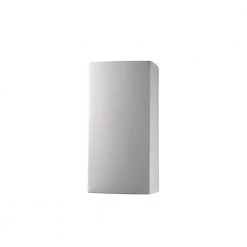Ambiance 2-Light Large ADA Rectangle Bisque Ceramic Wall Sconce by Justice Design