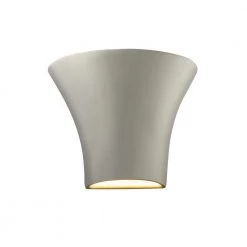 Ambiance 1-Light Bisque Wall Sconce by Justice Design