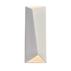 Ambiance Diagonal 24-Watt Bisque Integrated LED Ceramic Wall Sconce by Justice Design