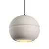Radiance Collection Sphere 1-Light Bisque/Matte Black Ceramic Pendant Light with Bisque Shade by Justice Design -Justice Design Sales bisque matte black justice design chandeliers cer 6415 bis mblk 64 1000