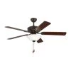 Haven LED 2 52 in. Indoor Bronze Ceiling Fan with Light Kit by Monte Carlo -Justice Design Sales bronze monte carlo ceiling fans with lights 5hv52bzd 64 1000