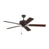 Haven 52 in. Indoor Bronze Ceiling Fan with Dual Finished Blades by Monte Carlo -Justice Design Sales bronze monte carlo ceiling fans without lights 5hv52bz 64 1000