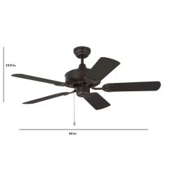Haven 44 in. Indoor/Outdoor Bronze Ceiling Fan by Monte Carlo -Justice Design Sales bronze monte carlo ceiling fans without lights 5hvo44bz 4f 1000