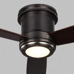 TOB by Thomas O'Brien Aerotour Semi-Flush 56 in. Integrated LED Bronze Ceiling Fan with and DC Motor and Remote Control by Monte Carlo -Justice Design Sales bronze with dark mahogany blades monte carlo ceiling fans with lights 3tahr56bnzd 76 1000