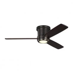 TOB by Thomas O'Brien Aerotour Semi-Flush 56 in. Integrated LED Bronze Ceiling Fan with and DC Motor and Remote Control by Monte Carlo -Justice Design Sales bronze with dark mahogany blades monte carlo ceiling fans with lights 3tahr56bnzd 77 1000