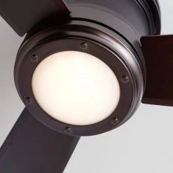 TOB by Thomas O'Brien Aerotour Semi-Flush 56 in. Integrated LED Bronze Ceiling Fan with and DC Motor and Remote Control by Monte Carlo -Justice Design Sales bronze with dark mahogany blades monte carlo ceiling fans with lights 3tahr56bnzd a0 1000